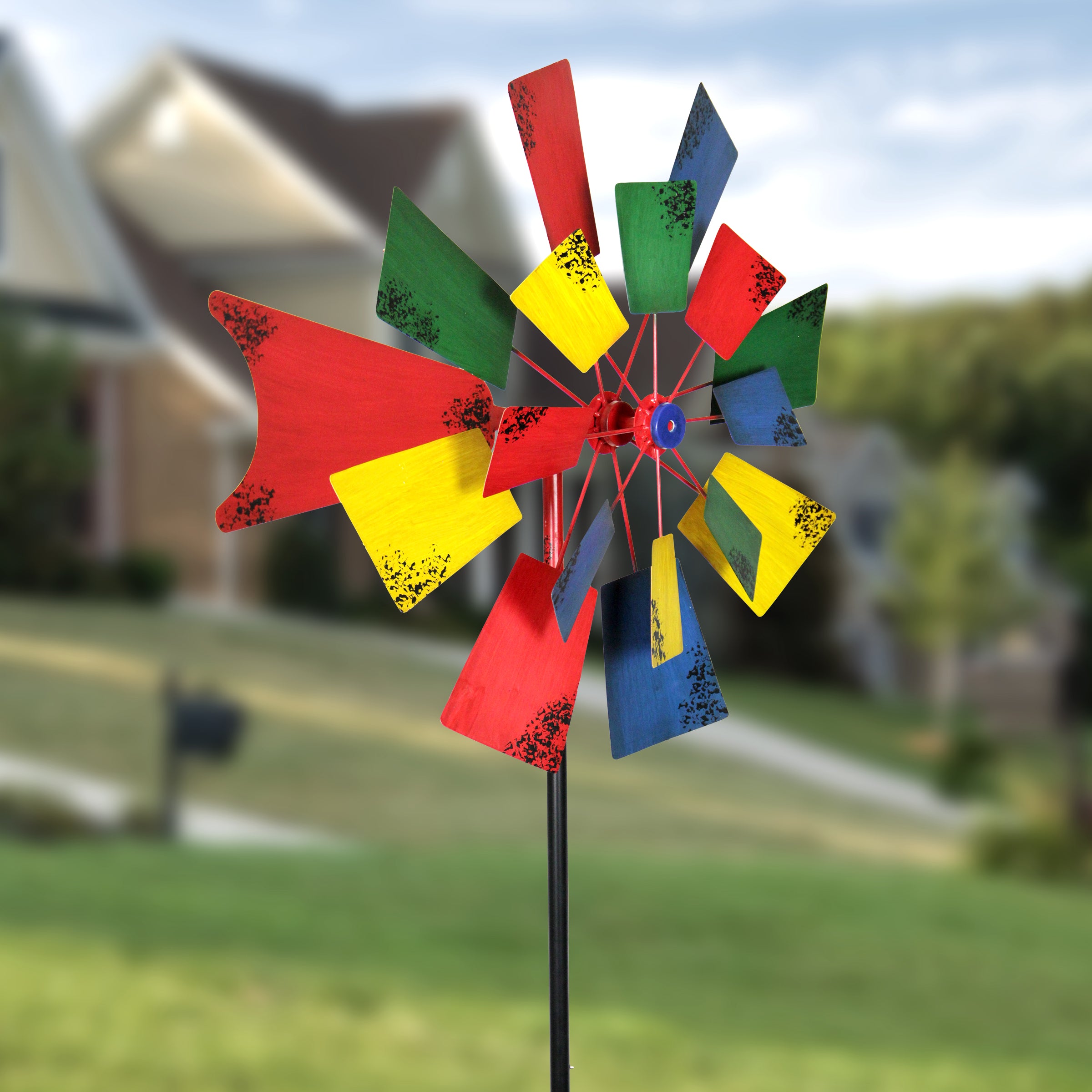 Exhart Windmill Wind Spinner Garden Stake - Thumbnail 3