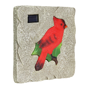 Solar Cardinal Stepping Stone, 10 Inch | Shop Garden Decor by Exhart