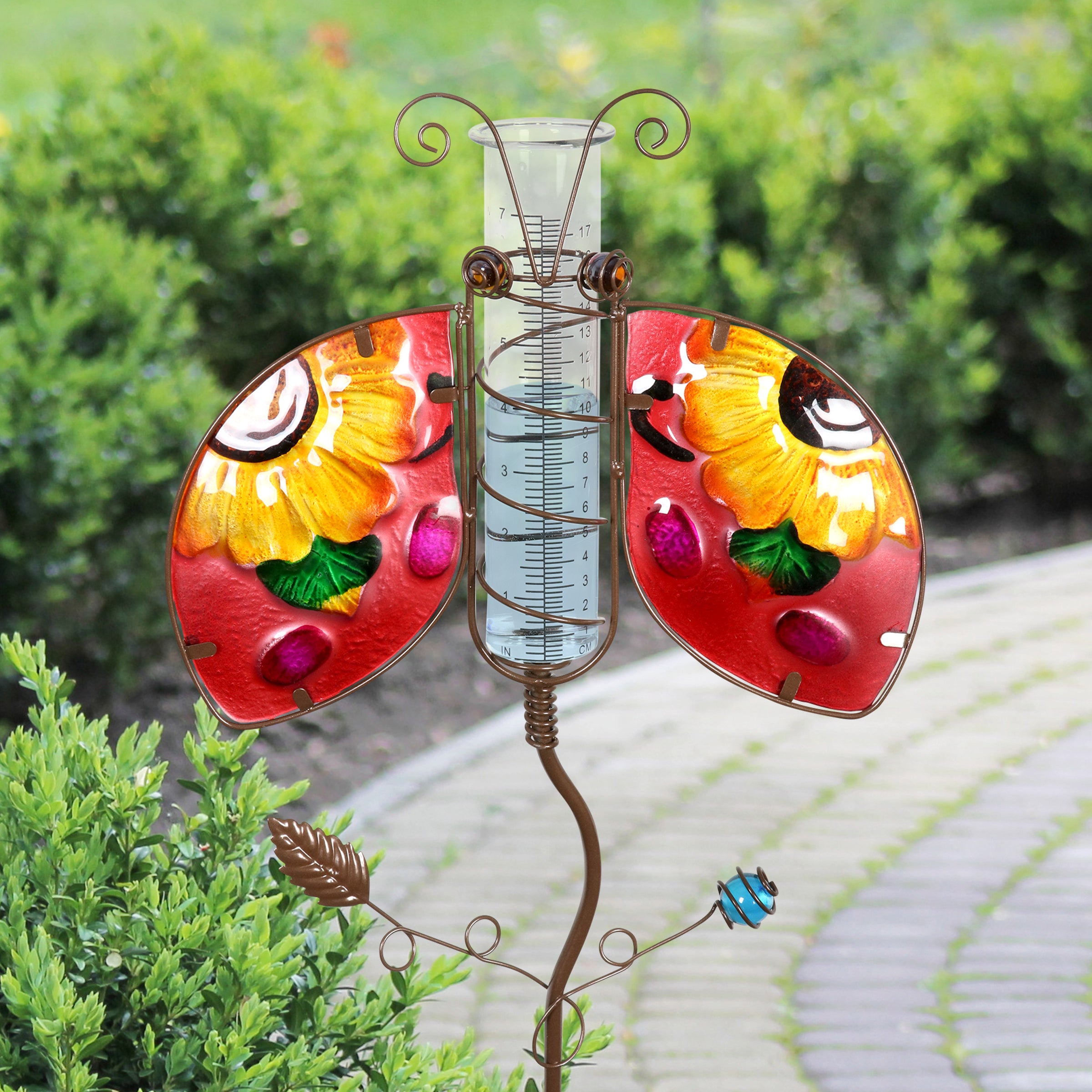 Exhart Ladybug Rain Gauge Garden Stake - Thumbnail 2