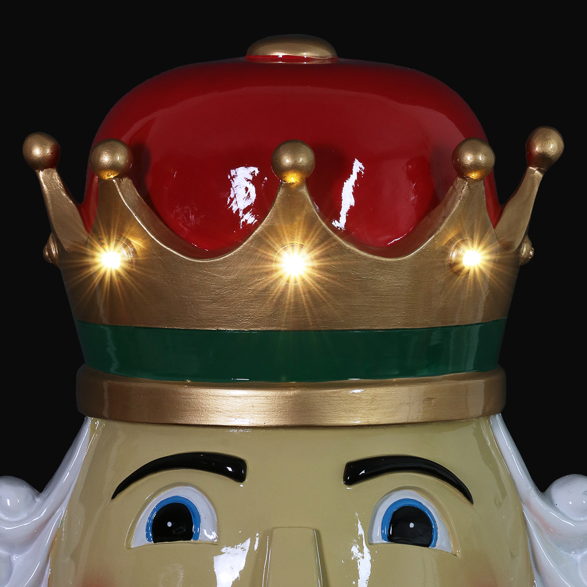 Hand Painted Nutcracker Soldier with LED Uniform - Thumbnail 4