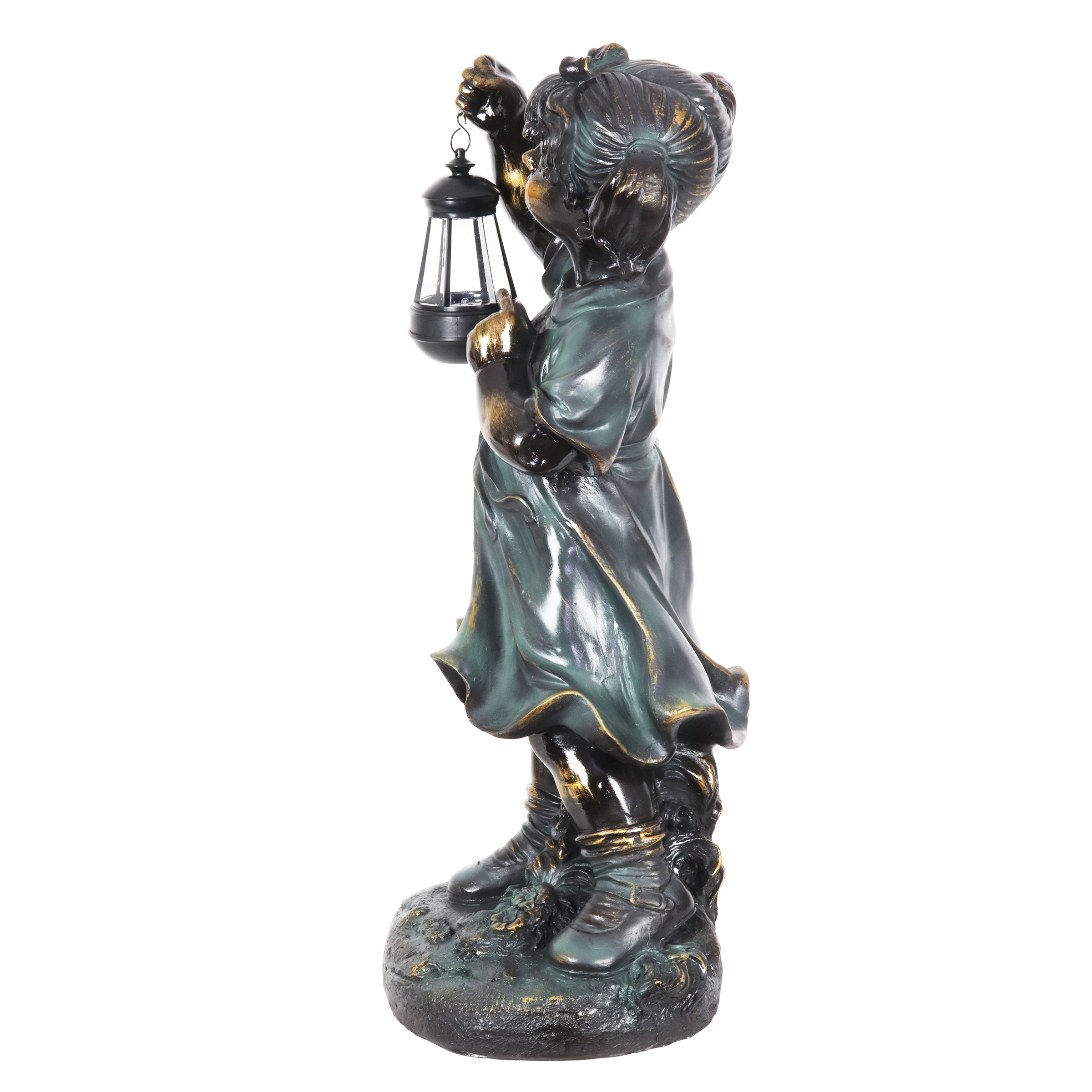 Exhart Solar Lantern Girl Garden Statuary - Thumbnail 5