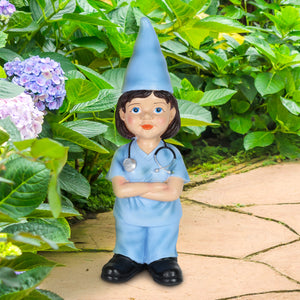 Nurse Nancy Garden Gnome Statue, 5 by 14 Inches | Shop Garden Decor by Exhart