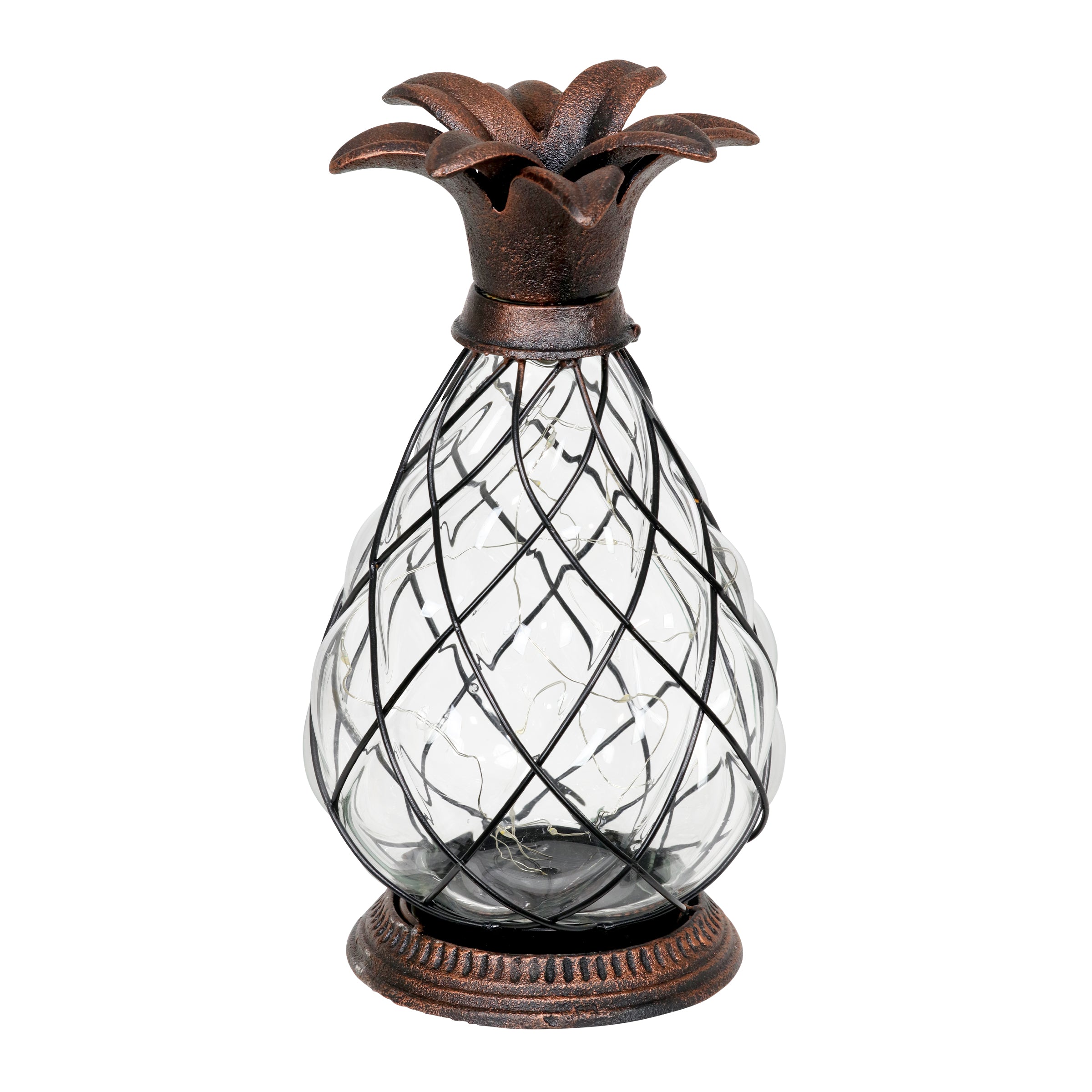 Solar Pineapple Lantern in Bronze