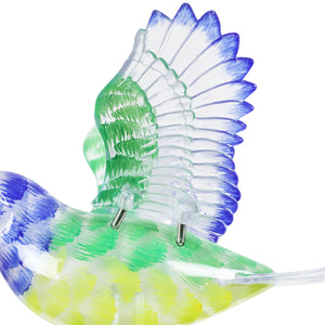 Solar WindyWing Hummingbird Garden Stake with Green LED Lights, 7 Inch | Shop Garden Decor by Exhart