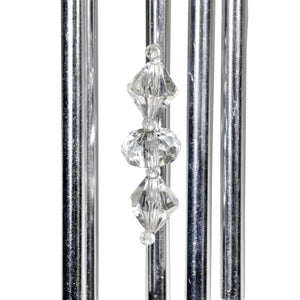 Solar Hanging White Hydrangea Flower Ball Wind Chime with Thirty Eight LED lights, 6 by 27 Inches | Exhart
