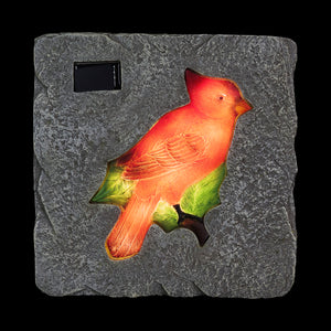 Solar Cardinal Stepping Stone, 10 Inch | Shop Garden Decor by Exhart