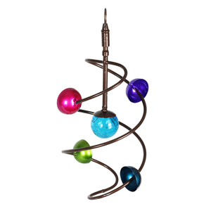 Art-in-Motion Helix Twirler Hanging Wind Spinner with Multicolor Cups, 8 by 15 Inches | Shop Garden Decor by Exhart