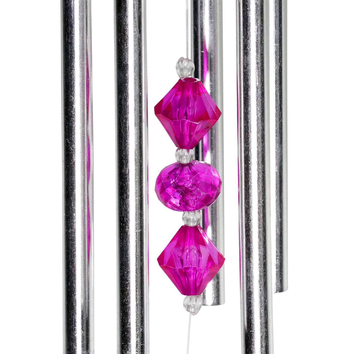 Solar Hanging Pink Hydrangea Flower Ball Wind Chime with