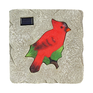 Solar Cardinal Stepping Stone, 10 Inch | Shop Garden Decor by Exhart