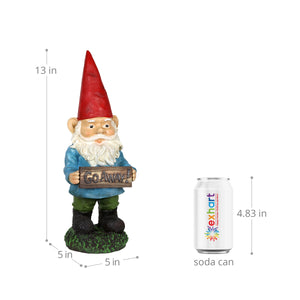 Go Away Gilbert Gnome Statue, 13 Inch | Shop Garden Decor by Exhart