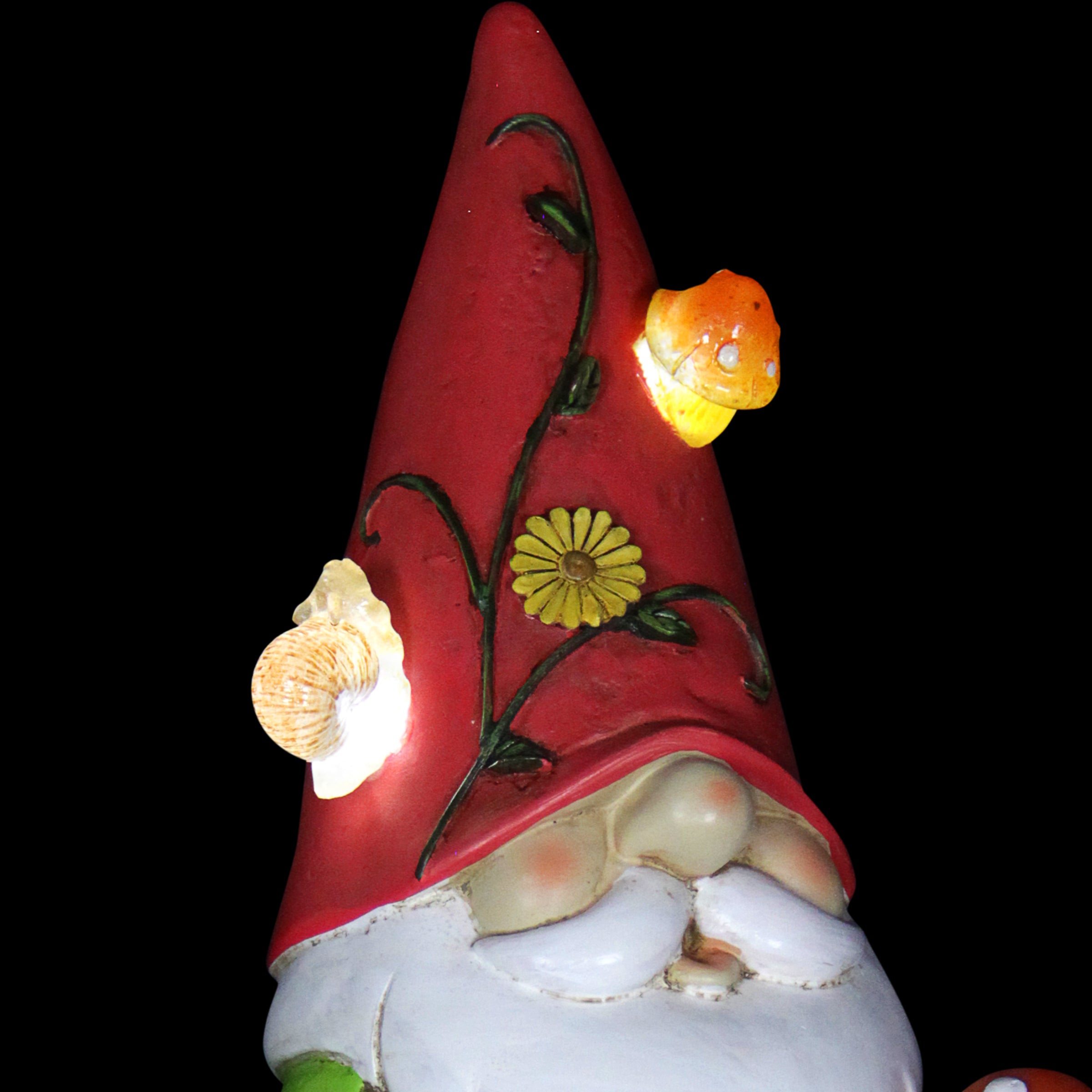 Solar Red Hat Roy Garden Gnome Statue with Shovel, 10 Inch | Shop Garden Decor by Exhart