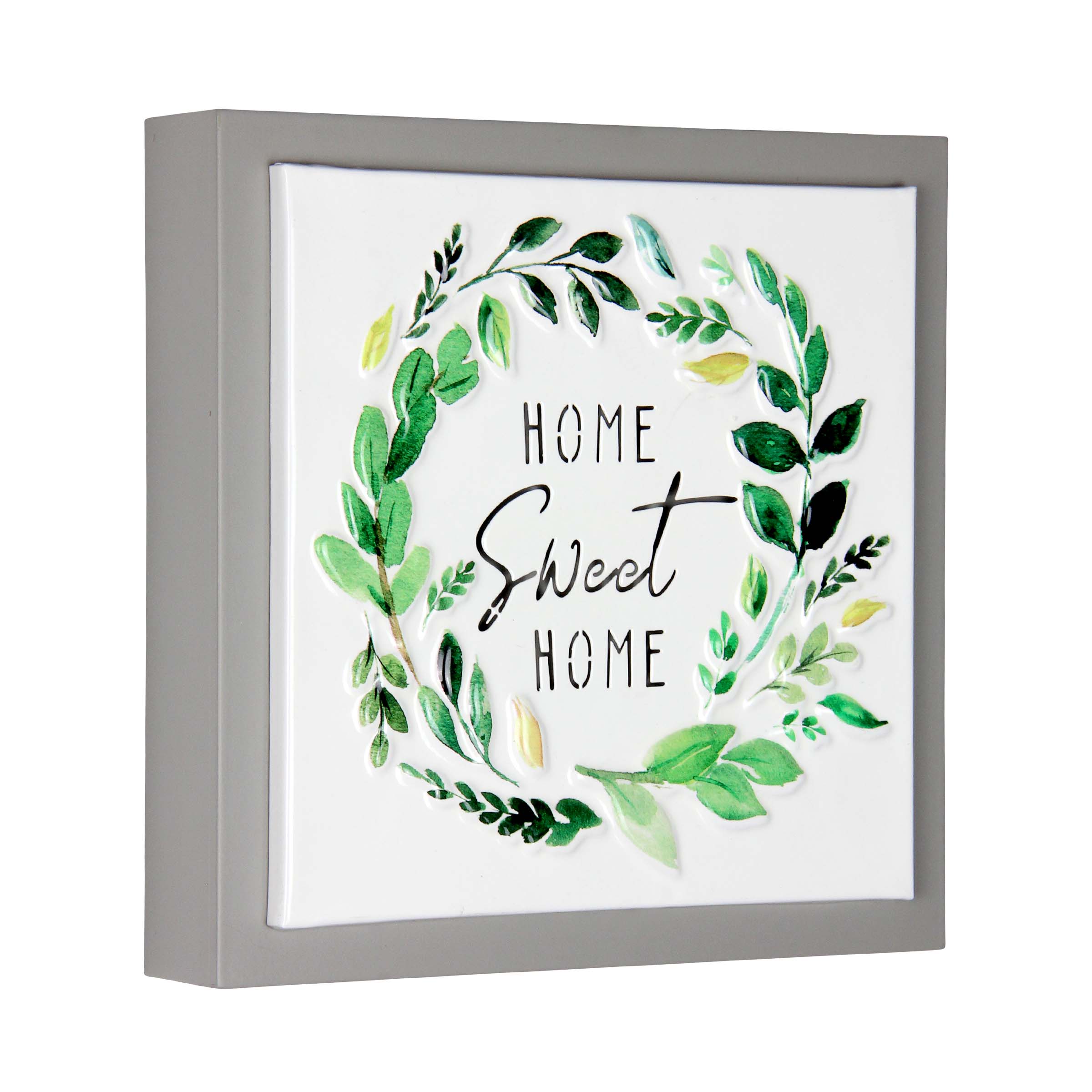 Home Sweet Home Framed Metal Hanging Wall Décor - Thumbnail 3