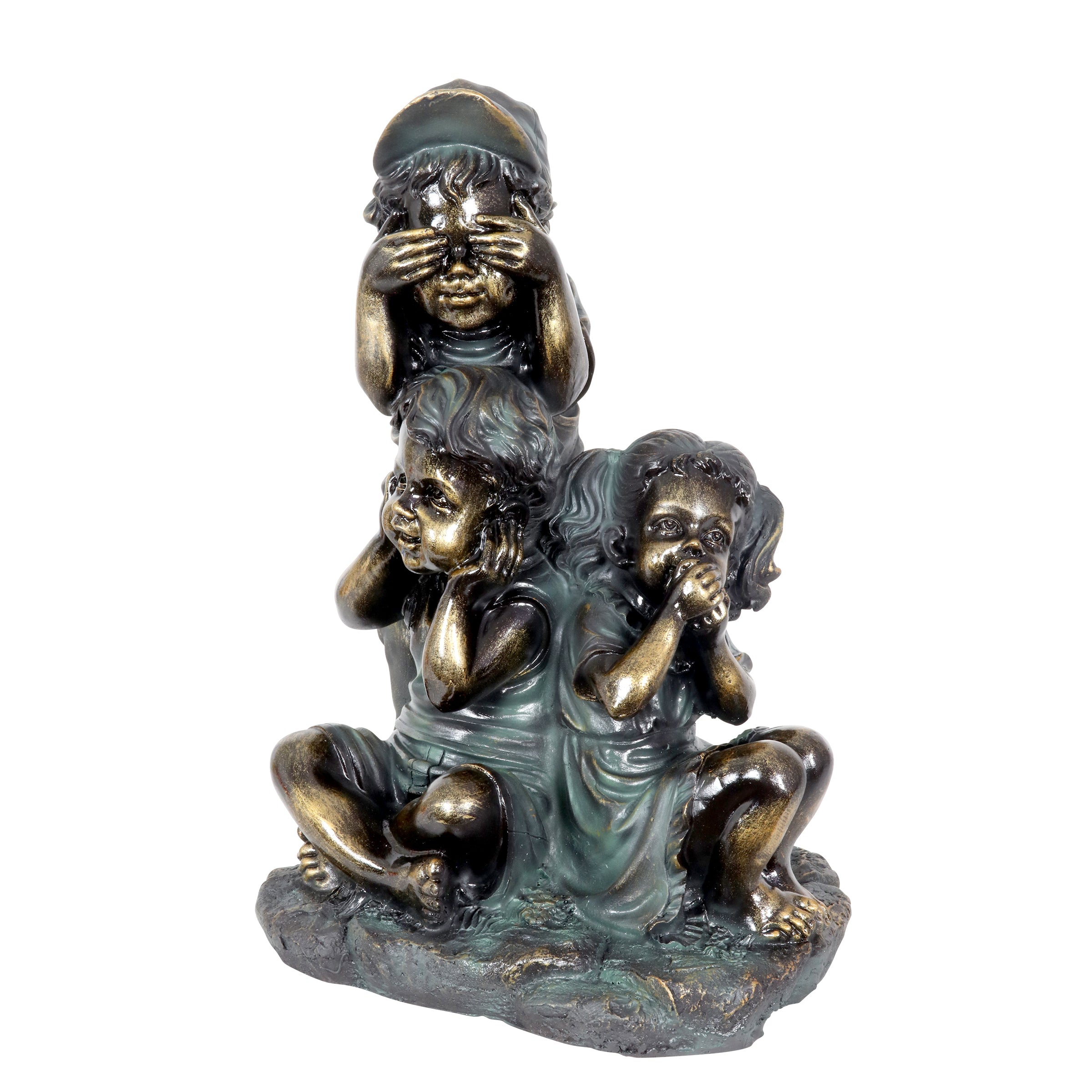 See No, Hear No, Speak No Evil Children Garden Statuary - Thumbnail 4