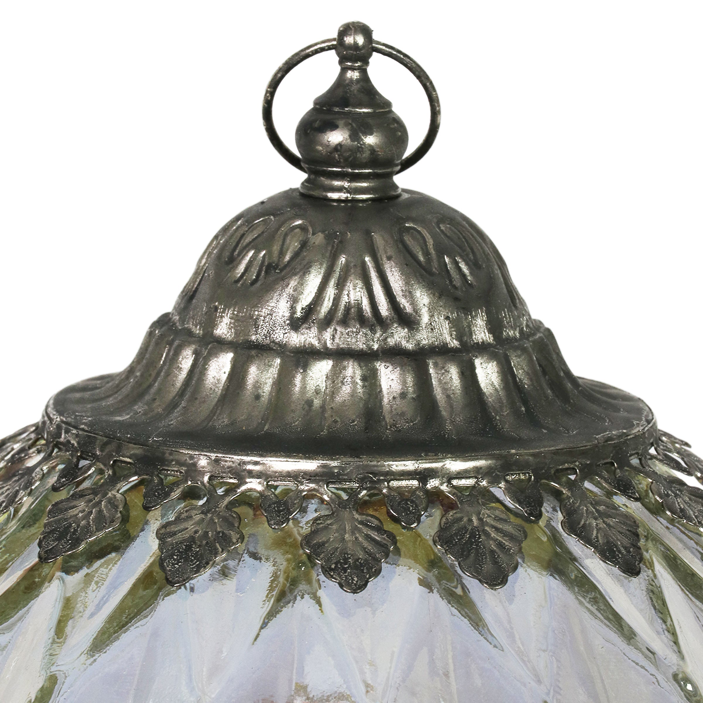 Opal Diamond Glass Lantern With Timer - Thumbnail 3