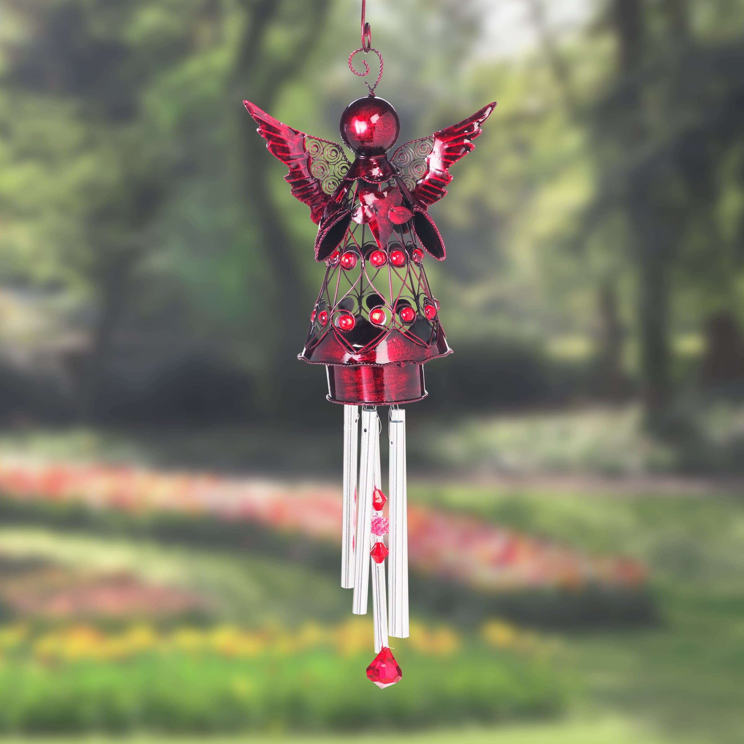 Red Angel Metal Wind Chime - Thumbnail 4