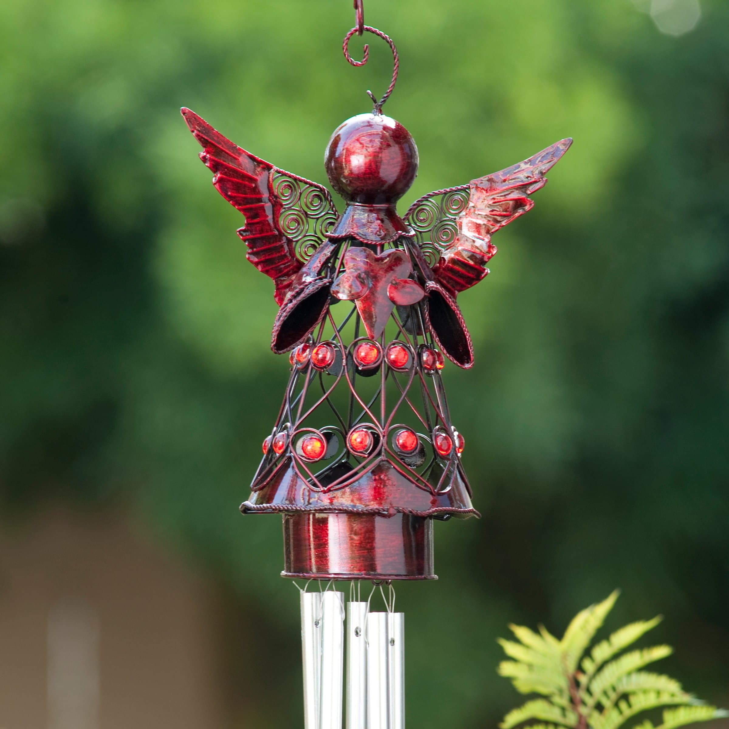 Red Angel Metal Wind Chime - Thumbnail 2