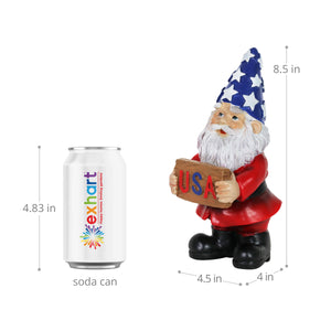 USA Sign Garden Gnome, 8.5 Inch | Shop Garden Decor by Exhart