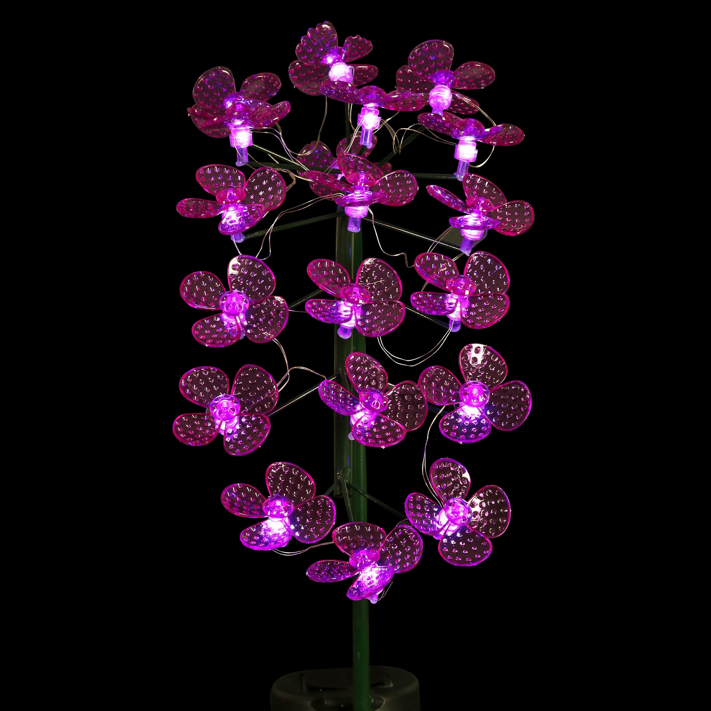 Exhart Solar Spinning Forget Me Not Blooms Garden Stake - Thumbnail 5