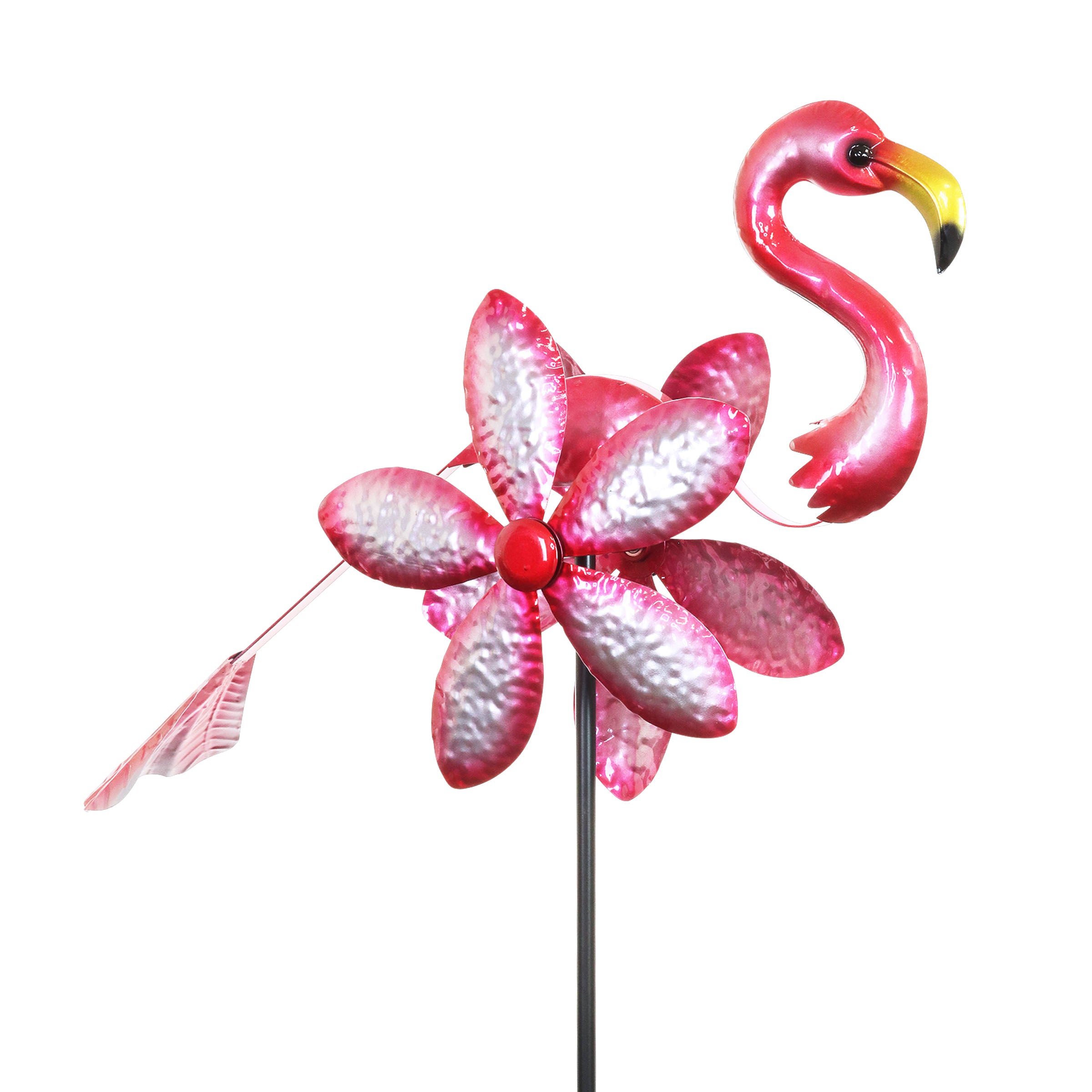 Exhart Flamingo Garden Spinner Stake - Thumbnail 2