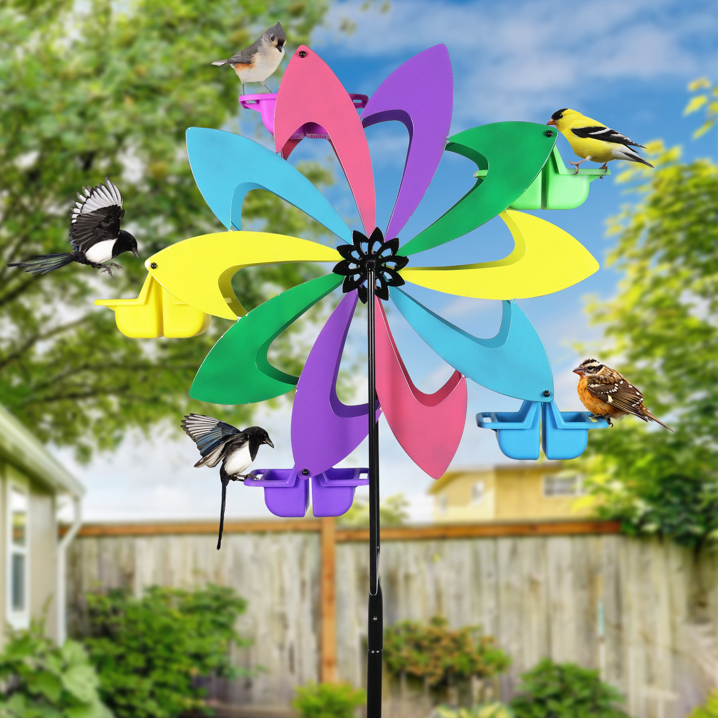 Ferris Feeder Multicolor Pinwheel Bird Feeder and Spinner - Thumbnail 5
