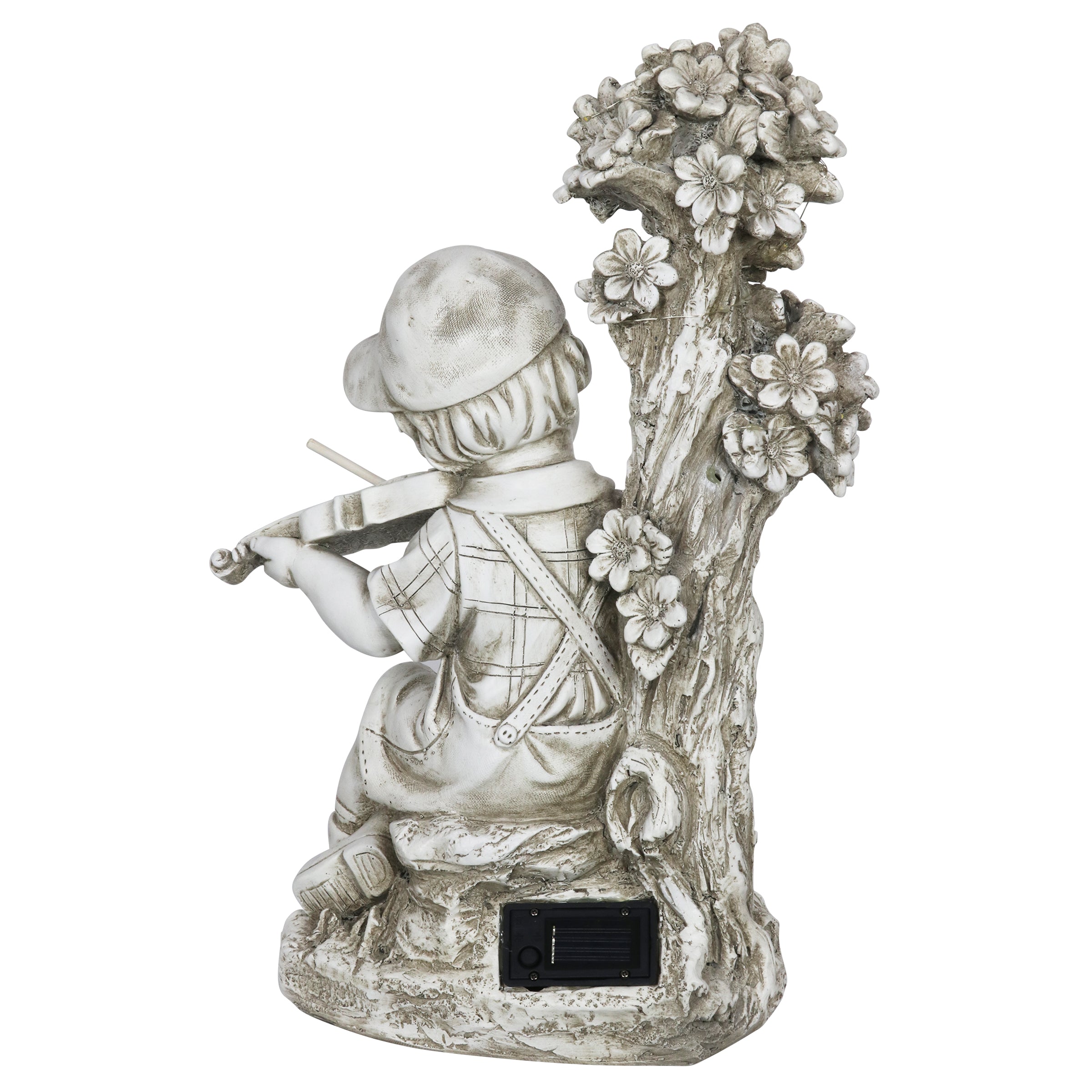 Solar Boy Playing Violin Under a Tree Statue - Thumbnail 3