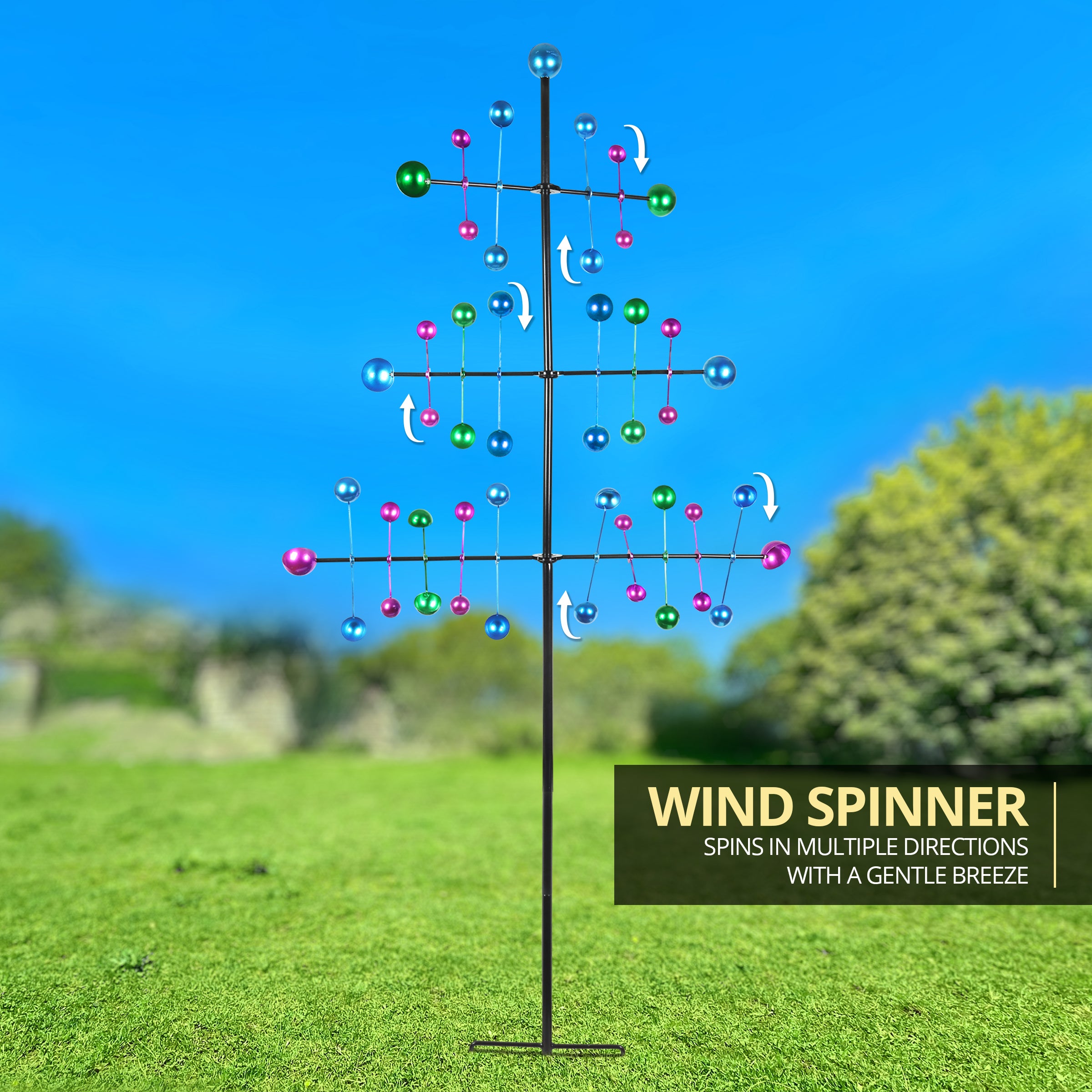 Exhart Kinetic Garden Spinner Stake - Thumbnail 4