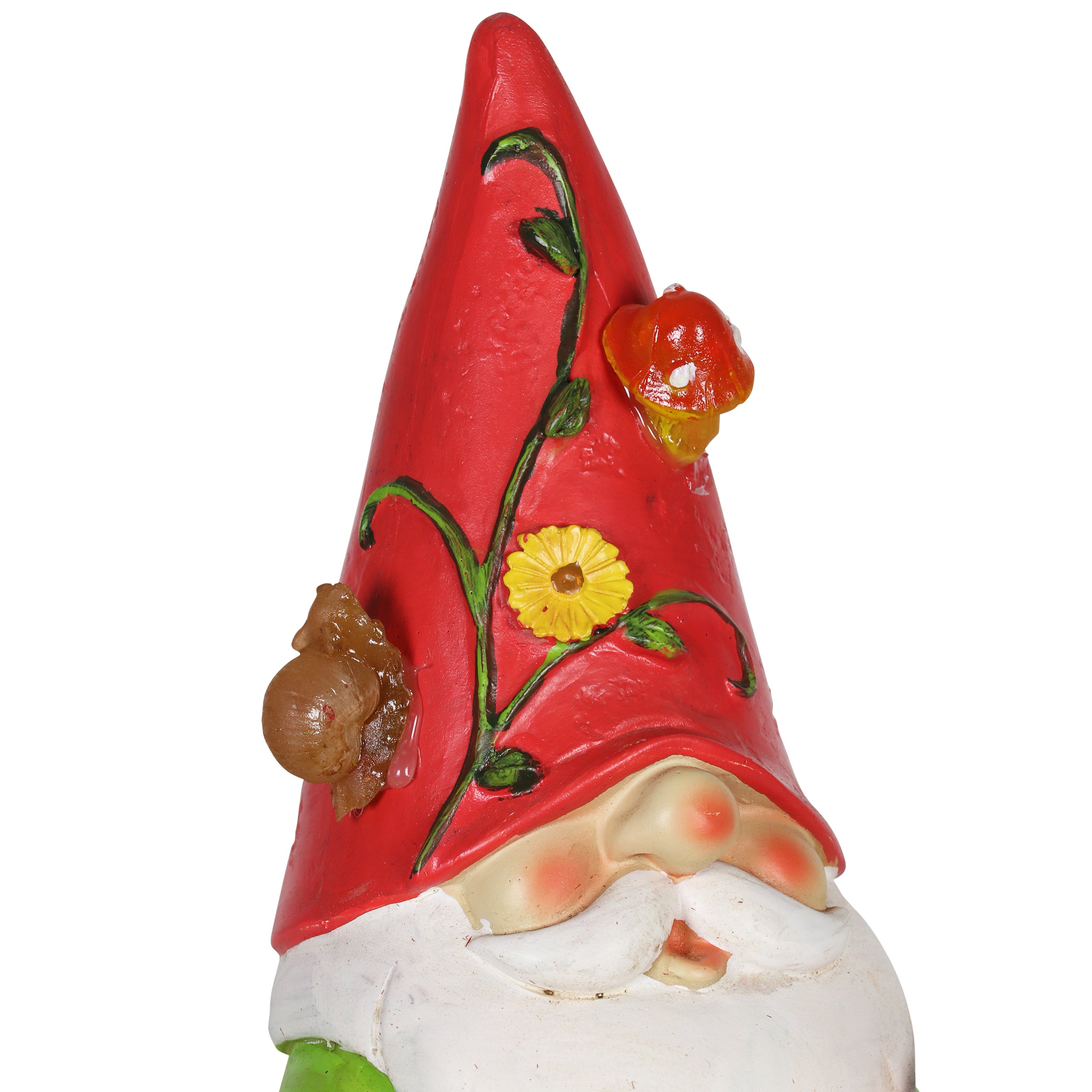Solar Red Hat Roy Garden Gnome Statue with Shovel, 10 Inch | Shop Garden Decor by Exhart