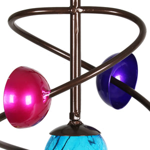 Art-in-Motion Helix Twirler Hanging Wind Spinner with Multicolor Cups, 8 by 15 Inches | Shop Garden Decor by Exhart