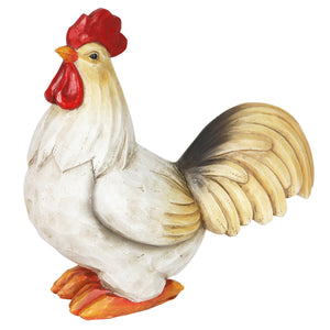 Solar Rooster Hand Painted Garden Statue, 11 Inch | Shop Garden Decor by Exhart
