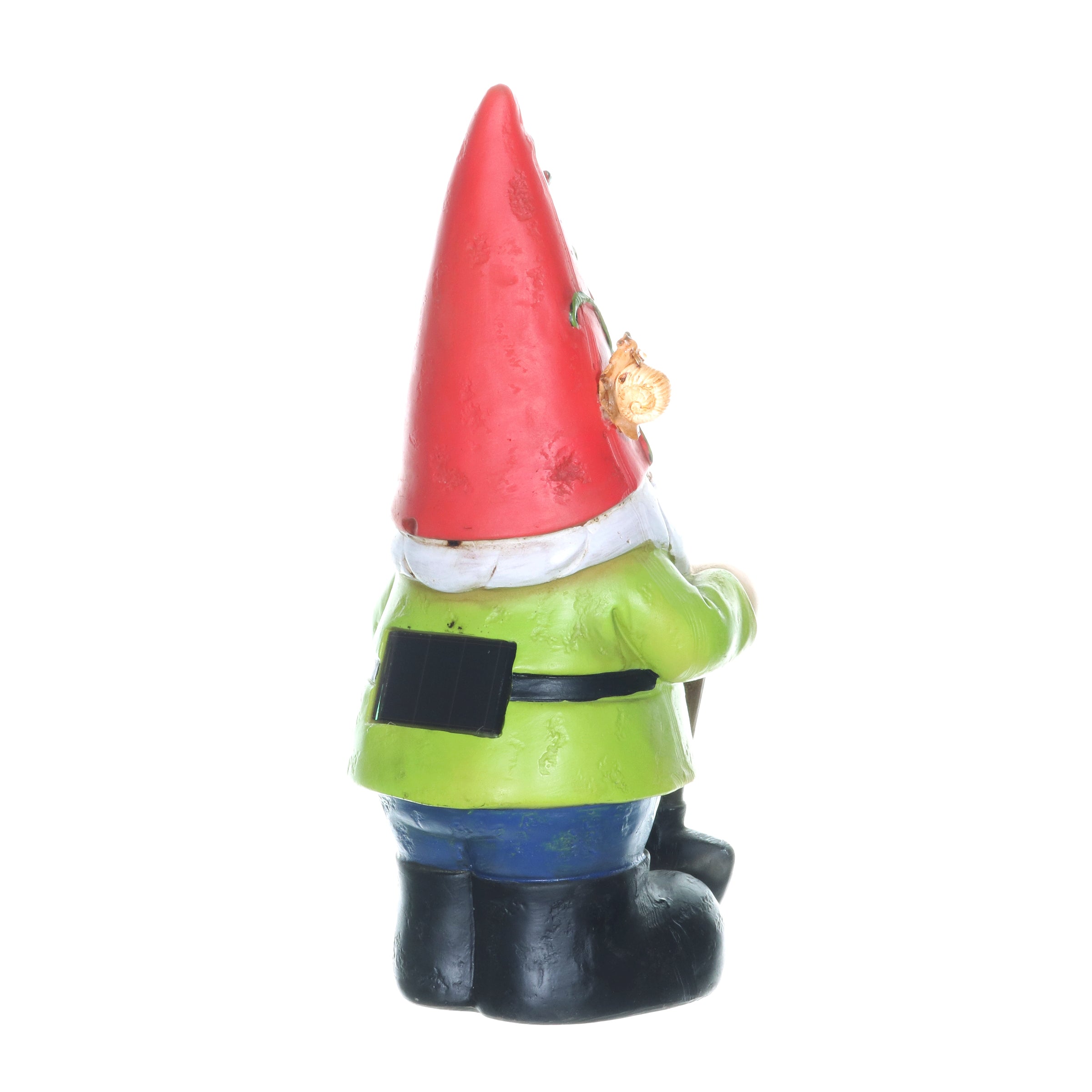 Solar Red Hat Roy Garden Gnome Statue with Shovel, 10 Inch | Shop Garden Decor by Exhart