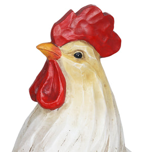 Solar Rooster Hand Painted Garden Statue, 11 Inch | Shop Garden Decor by Exhart