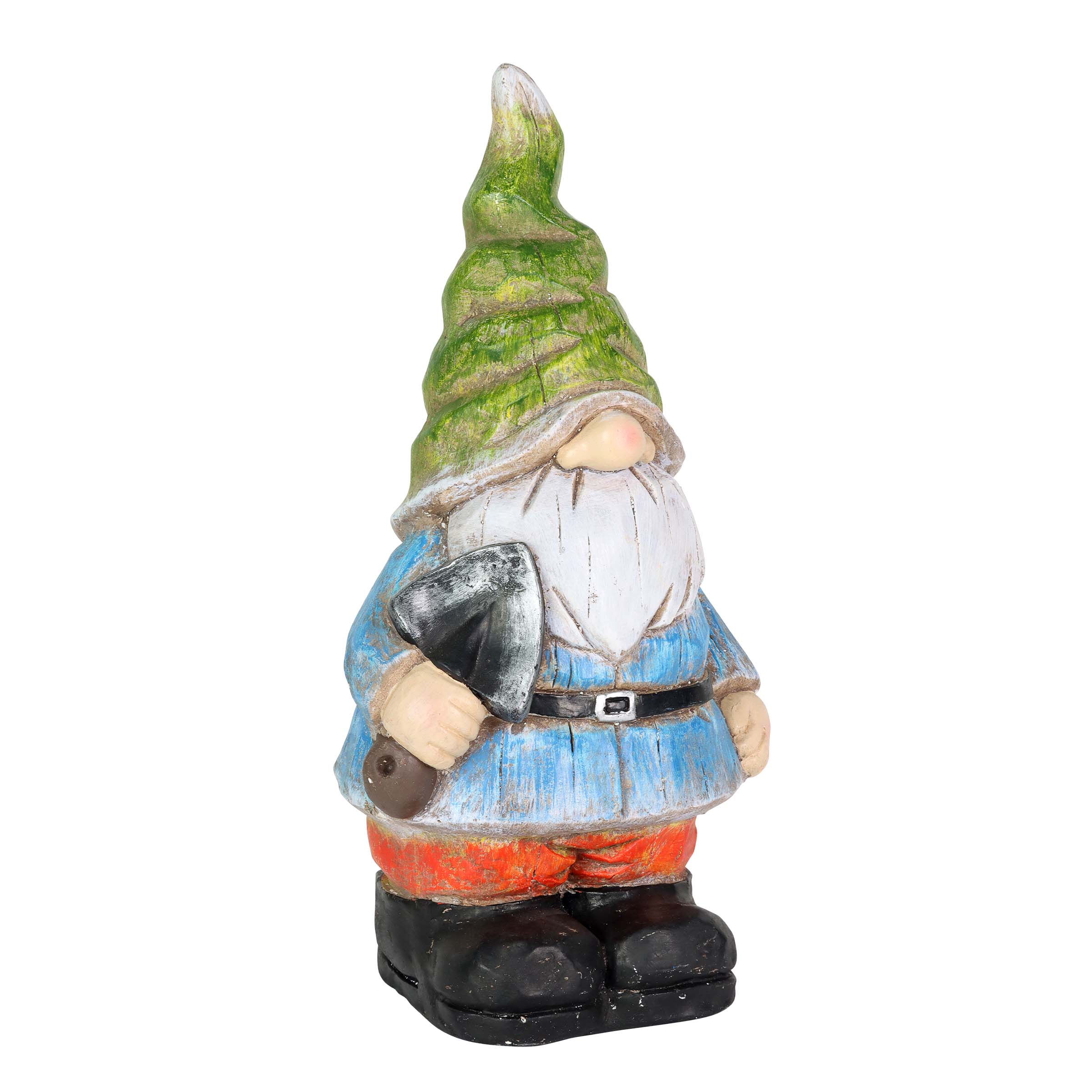 Can't See Casey Wrinkled Hat Garden Gnome Statue with Spade