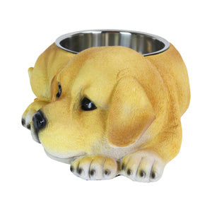 Labrador Bowl with Stainless Bowl Insert, 14 by 5.5 Inches | Shop Garden Decor by Exhart