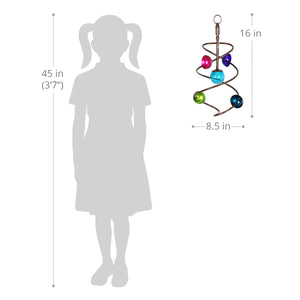 Art-in-Motion Helix Twirler Hanging Wind Spinner with Multicolor Cups, 8 by 15 Inches | Shop Garden Decor by Exhart