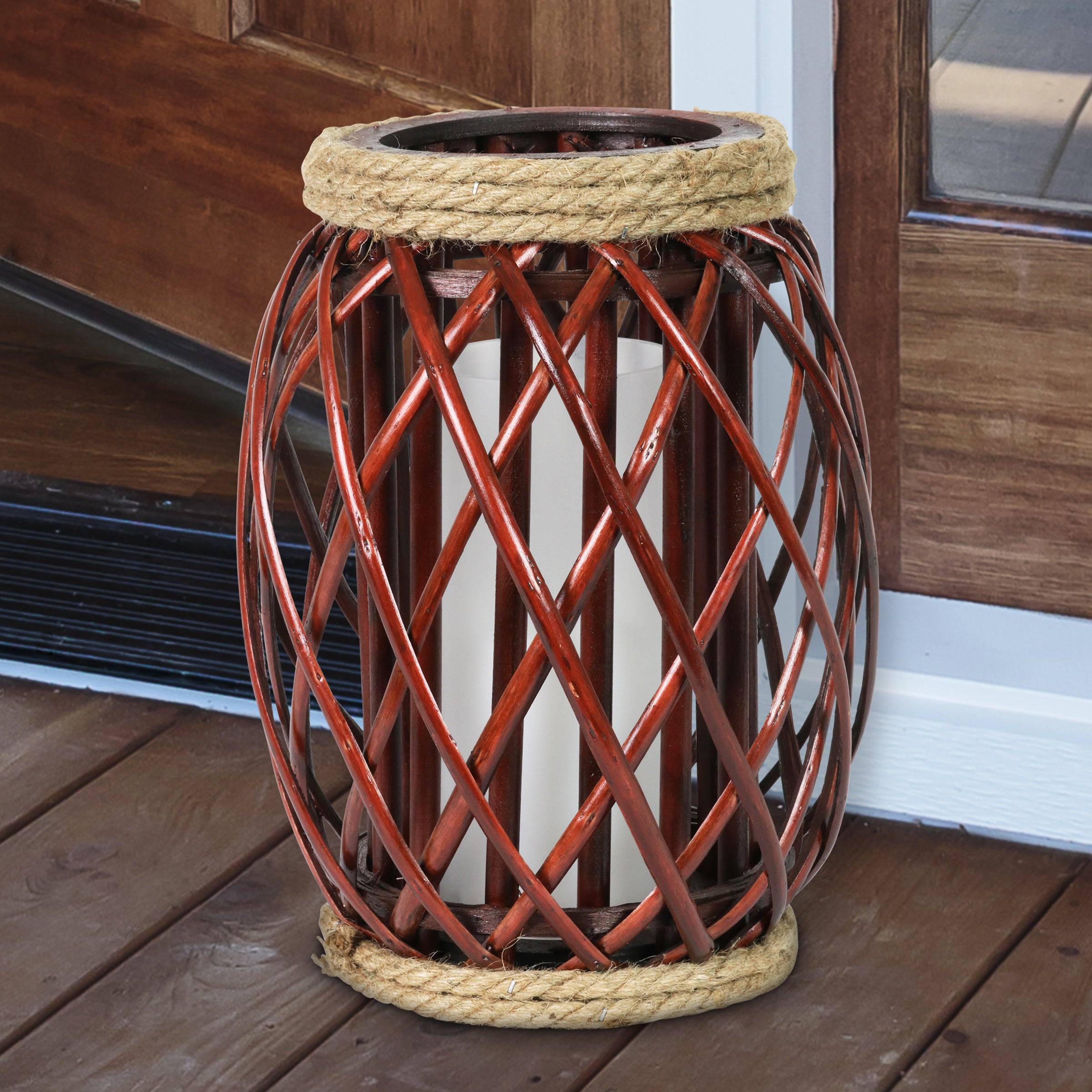 Exhart Willow Reed Lantern - Thumbnail 2