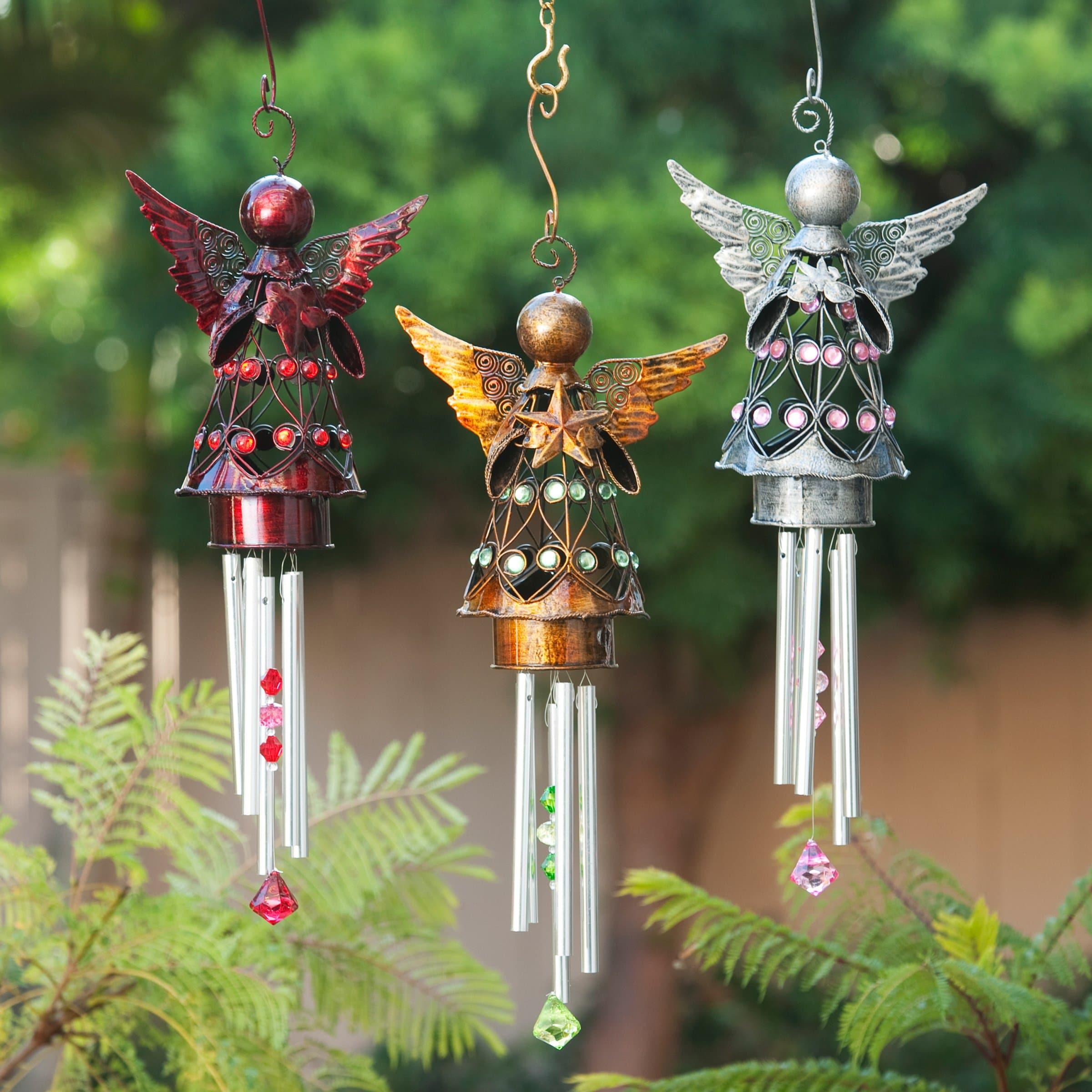 Red Angel Metal Wind Chime - Thumbnail 5