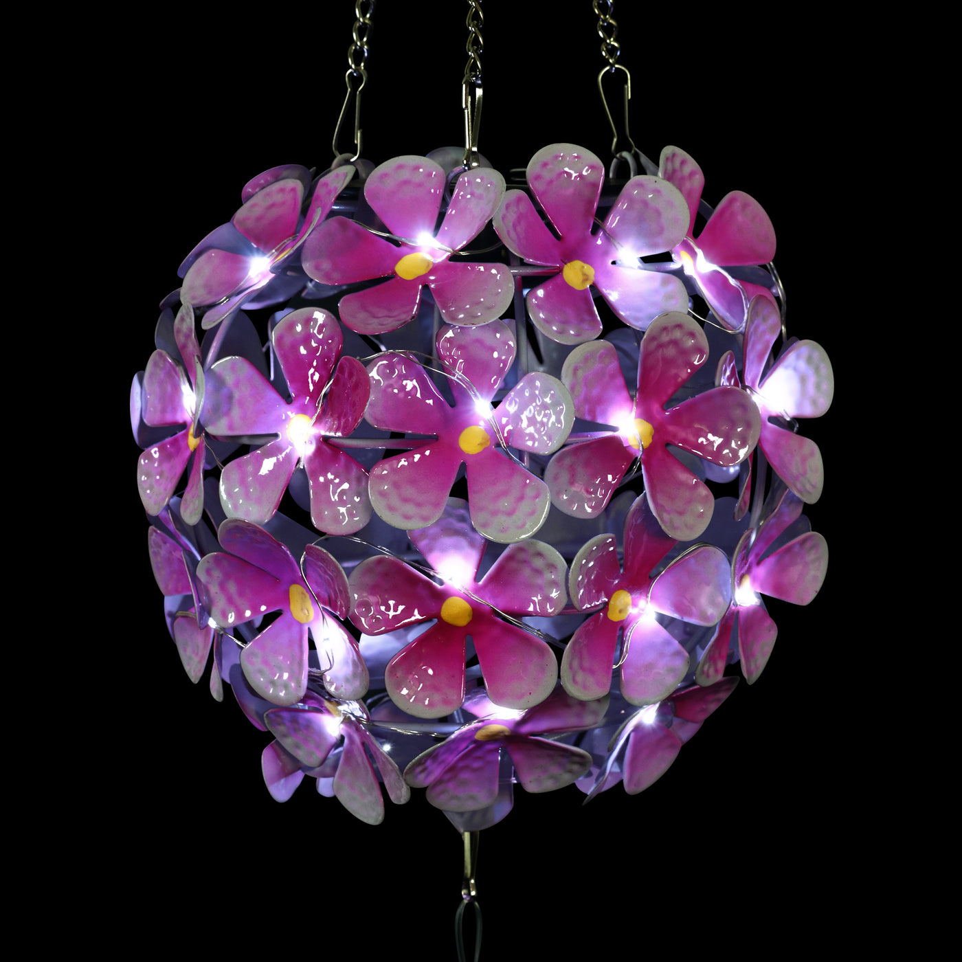 期間限定セール Solar with Chime Wind Ball Flower Hydrangea Pink Hanging テープ・マスキングテープ