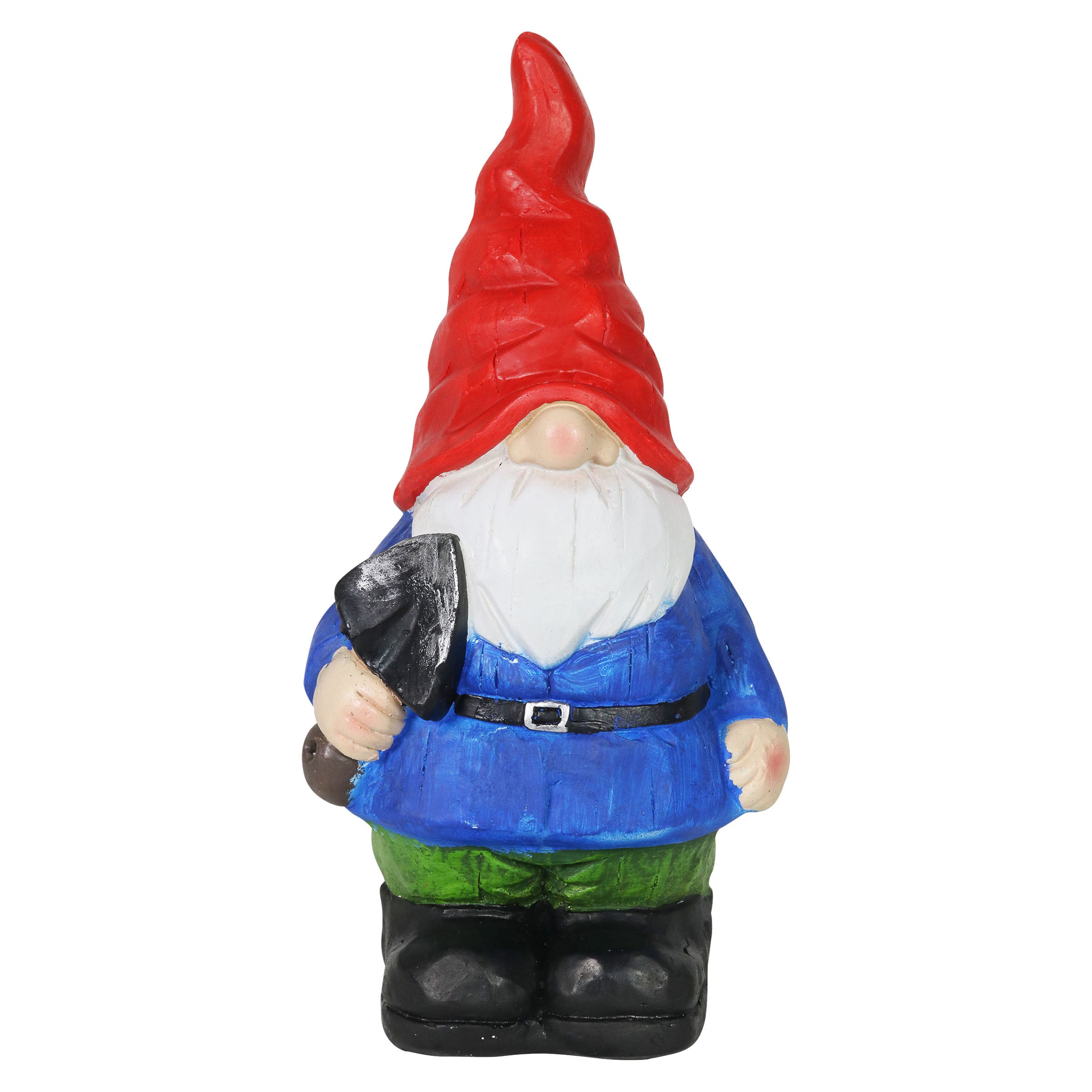 Can't See Casey Wrinkled Hat Garden Gnome Statue with Spade - Thumbnail 3