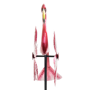 Pink Flamingo Double Sided Metal Garden Spinner Stake, 18 Inch | Shop Garden Decor by Exhart