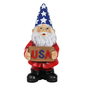 USA Sign Garden Gnome, 8.5 Inch | Shop Garden Decor by Exhart