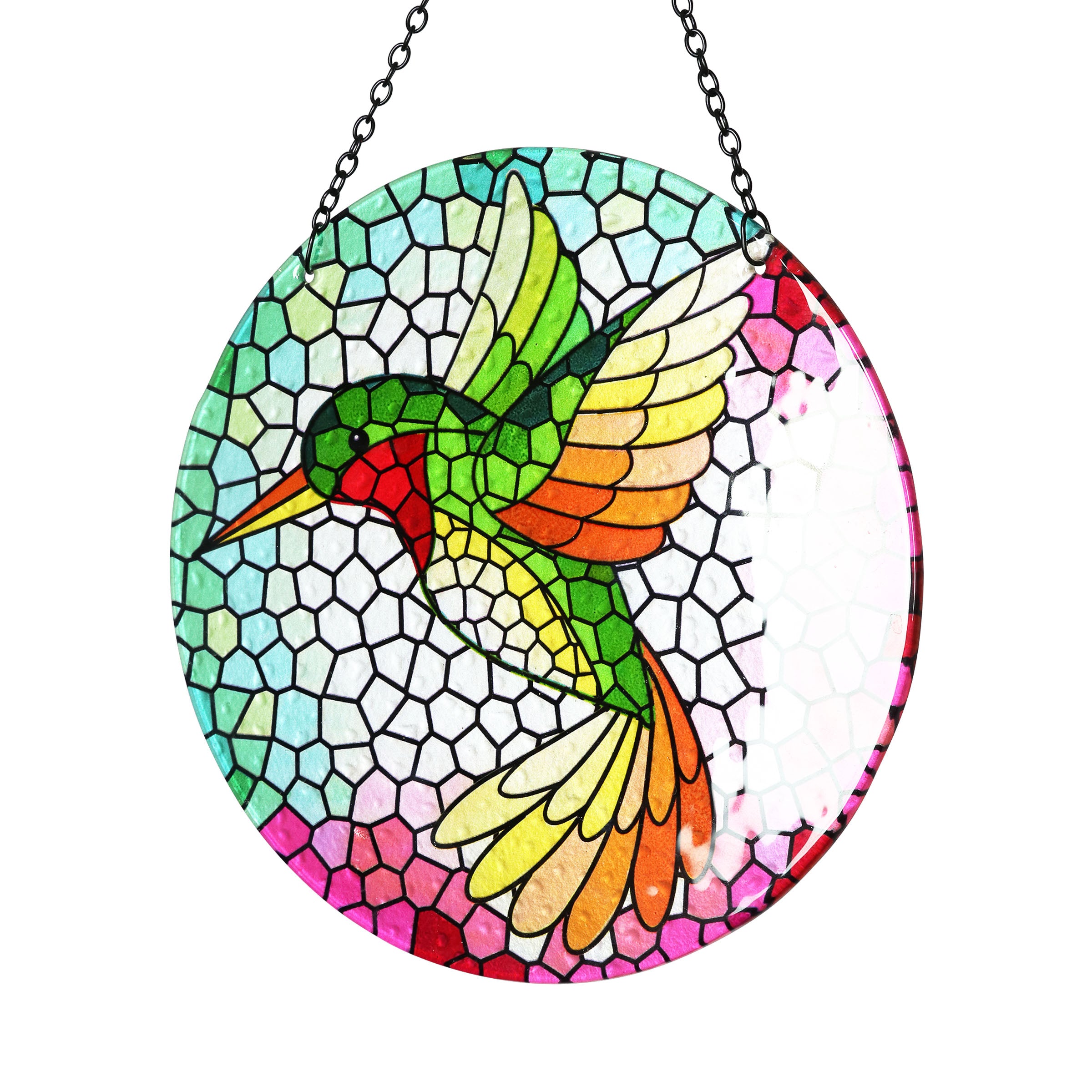 Hanging Mosaic Hummingbird Suncatcher - Thumbnail 2