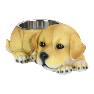 Labrador Bowl with Stainless Bowl Insert, 14 by 5.5 Inches | Shop Garden Decor by Exhart