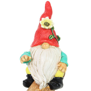 Two Can't See Hat Seesaw Gnomes Garden Statuary, 10.5 by 9 Inches | Shop Garden Decor by Exhart