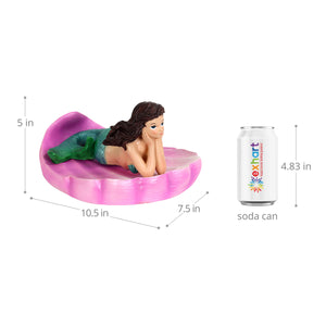Hand Painted Mermaid Pool Floater, 10.5 by 5 Inches | Shop Garden Decor by Exhart