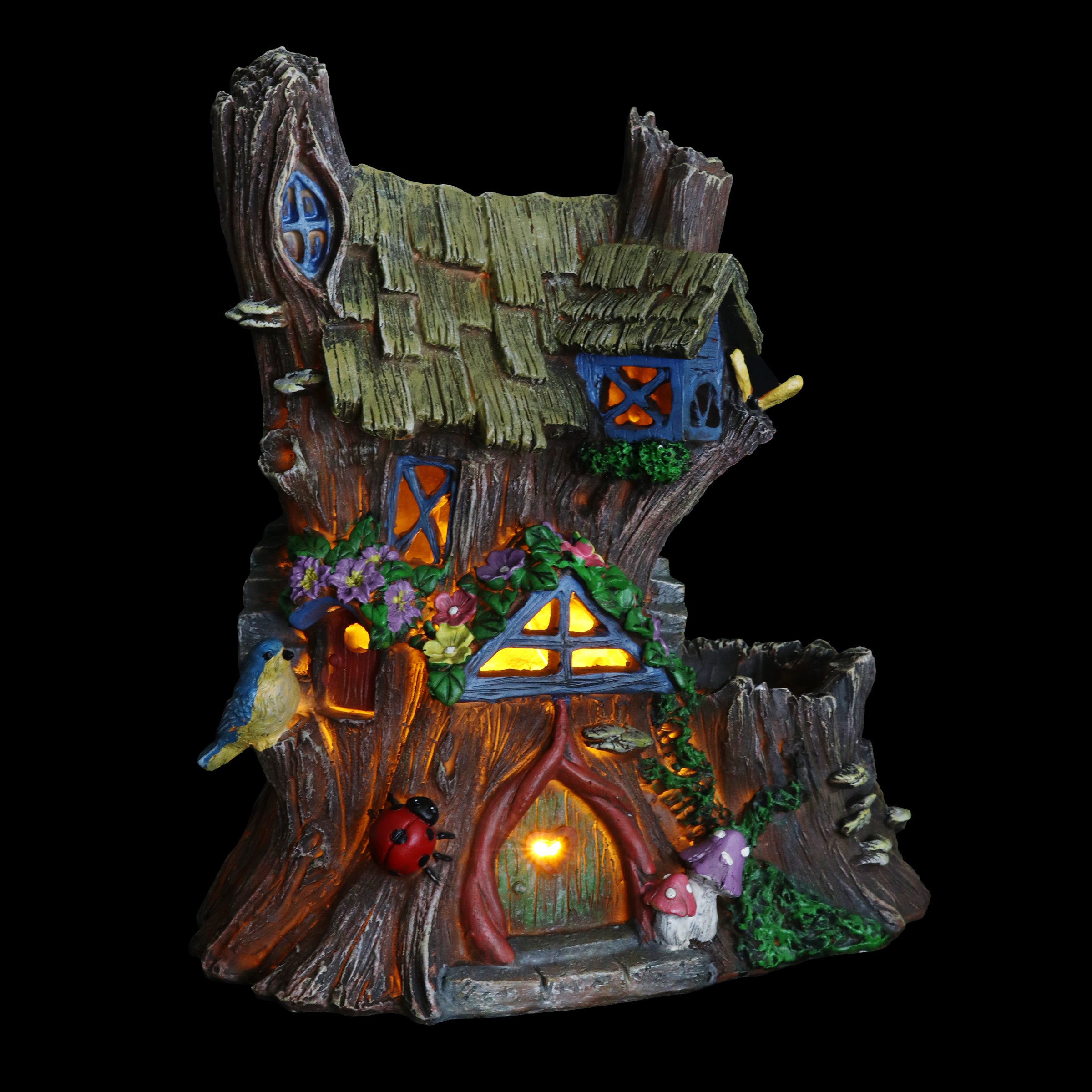 Solar Fairy House Planter and Garden Statue - Thumbnail 3