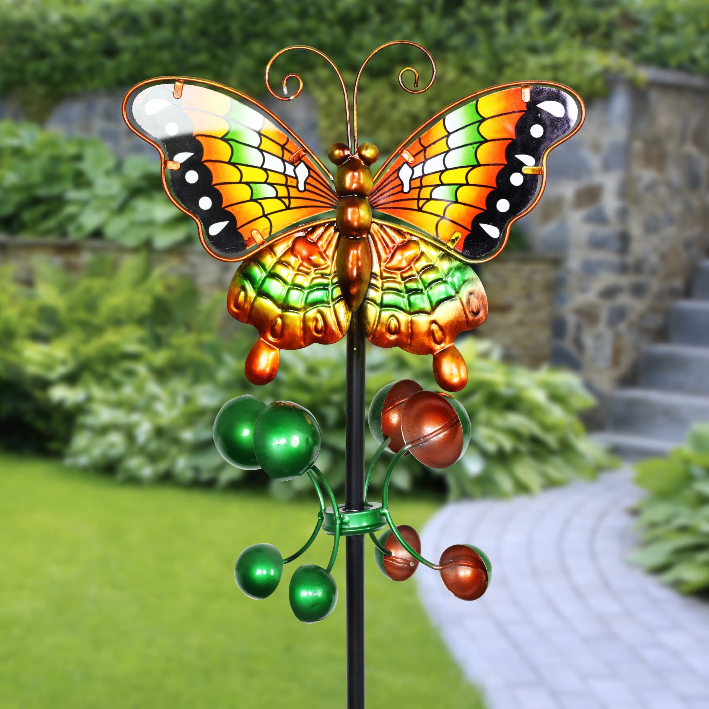 Exhart Butterfly Garden Stake Wind Spinner - Thumbnail 4