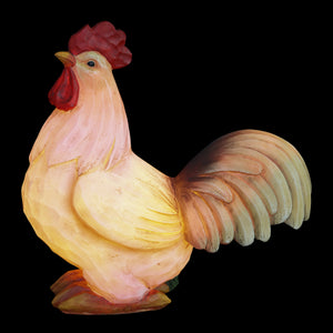 Solar Rooster Hand Painted Garden Statue, 11 Inch | Shop Garden Decor by Exhart