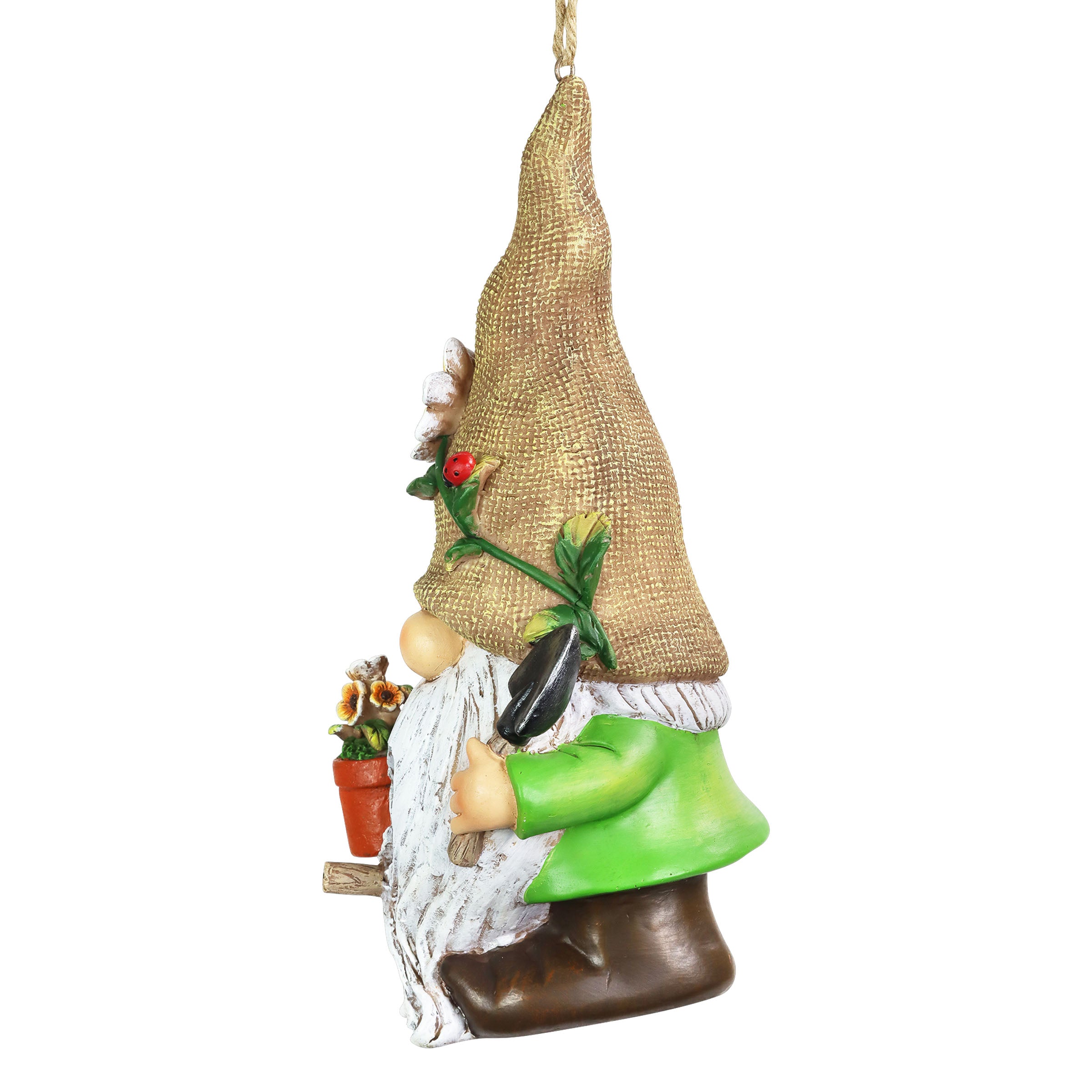 Gardening Gnome Hanging Bird House - Thumbnail 3