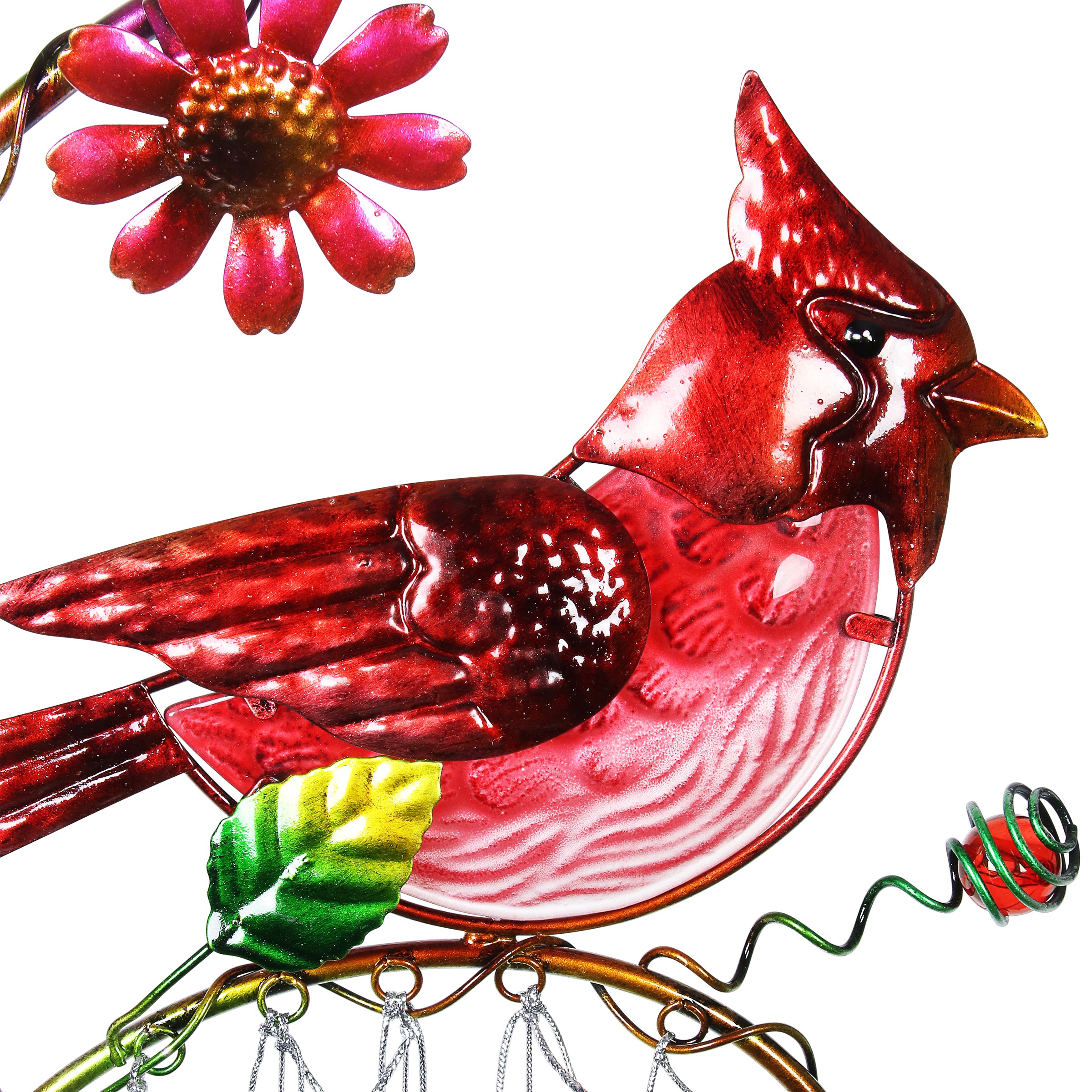 Exhart Cardinal Wind Chime Garden Stake - Thumbnail 5