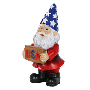 USA Sign Garden Gnome, 8.5 Inch | Shop Garden Decor by Exhart